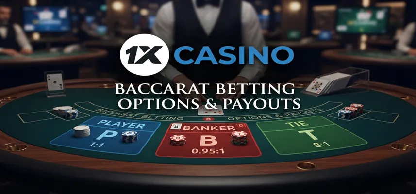 Compare 1xCasino baccarat betting options, payouts, and house edge to choose the best strategy before you play.