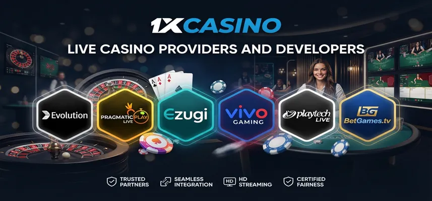1xCasino live casino providers and developers delivering immersive real dealer gaming experiences