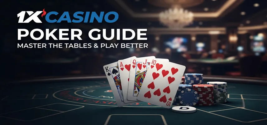 1xCasino poker guide showing smart strategies and tips to improve your table experience