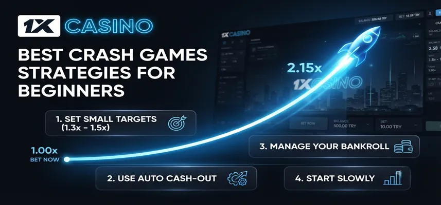 Best 1xCasino crash games strategies for beginners to improve gameplay experience