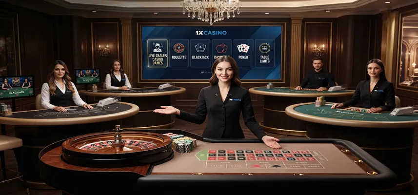 Explore 1xCasino Live Dealer Casino Games including blackjack, roulette, baccarat and popular table options