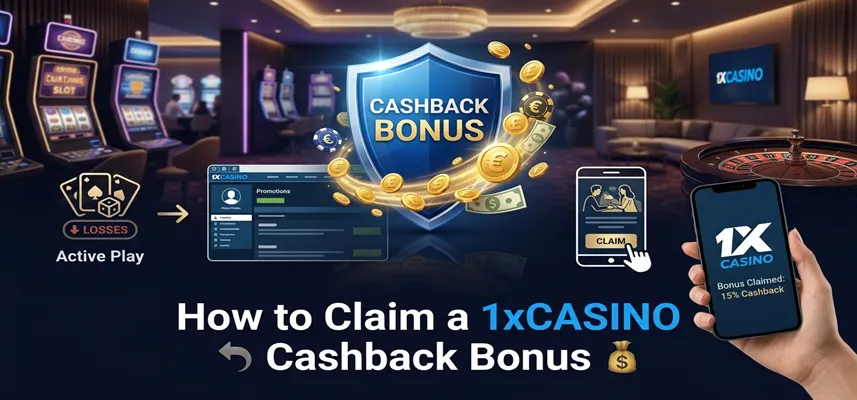 Follow the simple steps to claim your 1xCasino cashback bonus and start earning cashback rewards.