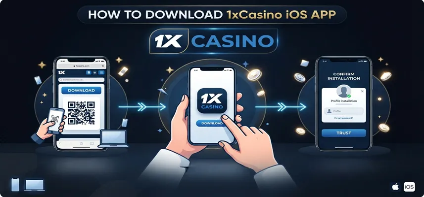 Step-by-step guide explaining how to download the 1xCasino iOS app on iPhone devices with simple installation instructions
