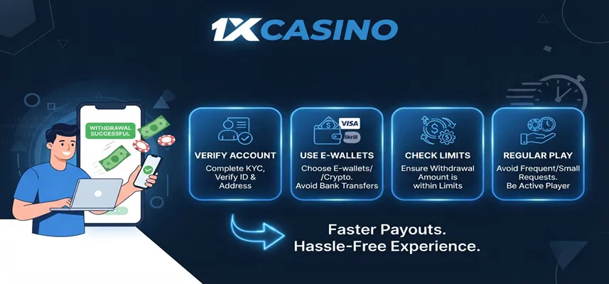 Speed up your 1xCasino withdrawals with faster payment methods, account verification, and practical payout tips.