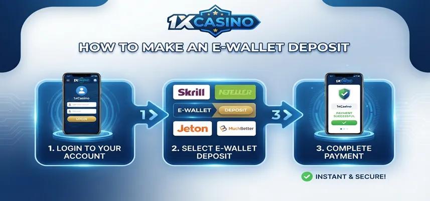 earn how to make a 1xCasino e-wallet deposit and start using fast payment options