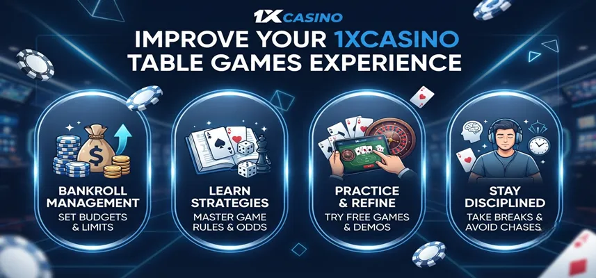 Enhance your 1xCasino table games experience with practical tips for smarter gameplay