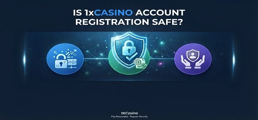 1xCasino account registration safety features and user verification process