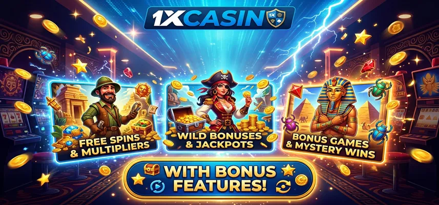 Find popular 1xCasino slots with bonus features, free spins, and rewarding game mechanics.