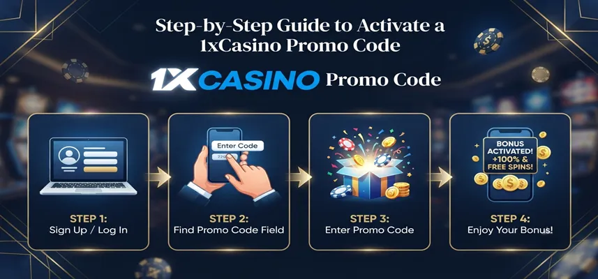 Step-by-step guide to activate a 1xCasino promo code and receive bonus rewards
