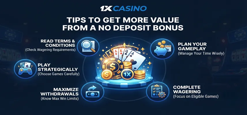 Tips for getting more value from the 1xCasino no deposit bonus by understanding terms and wagering rules