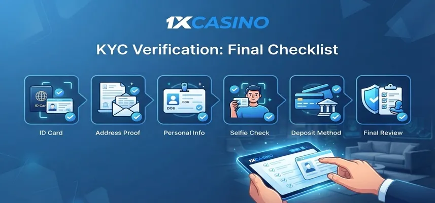 1xCasino KYC verification checklist for account approval