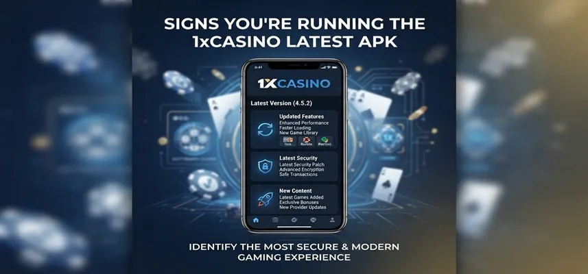 Checking the installed 1xCasino APK version on Android